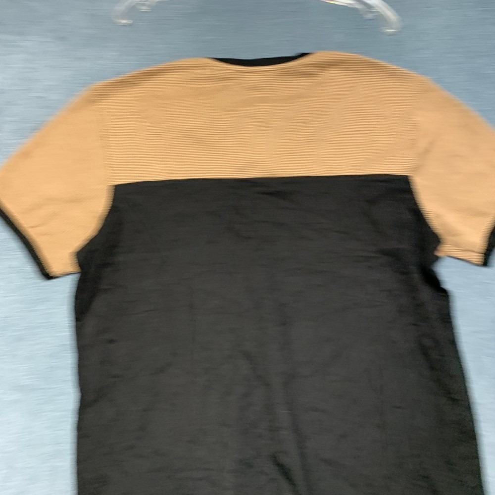 Guess Los Angeles T Shirt Mens Large Beige Black Colorblock Knit Summer Wear Tee - Picture 11 of 12